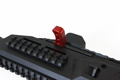 HB Industries ScorpionTheta Charging Handle-installed-Red